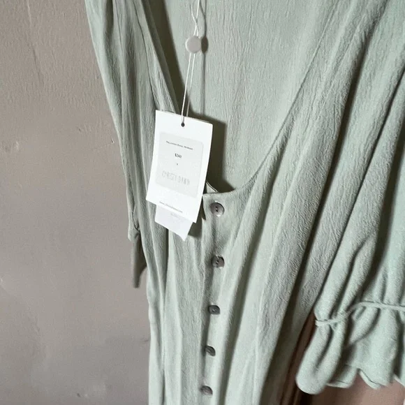 COPY - NWT Christy Dawn Lennon Midi Button Down Dress In Seafoam Green S…